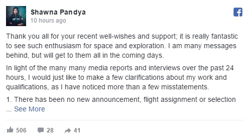 Shawna Facebook post