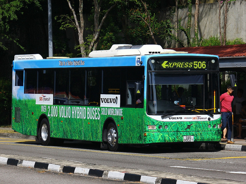 Hybrid bus in Singapore