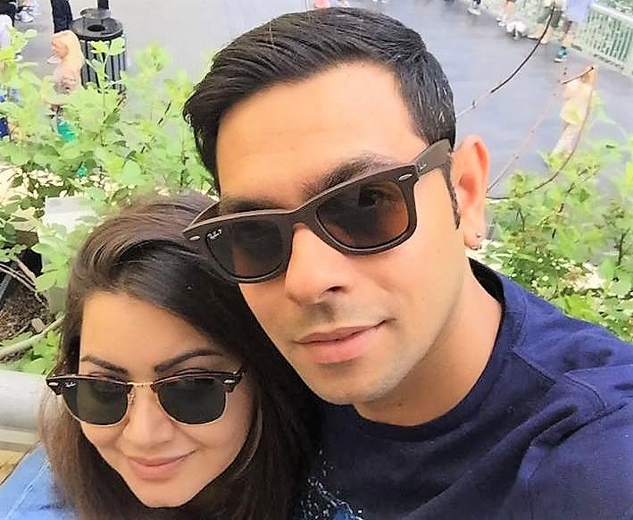 Anshul Sharma and his wife Samira Bharadwaj.