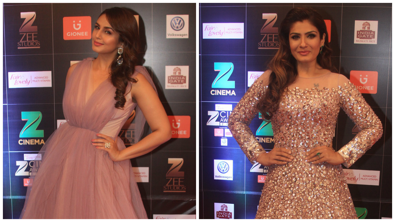 Huma Qureshi (left) and Raveena Tandon. 