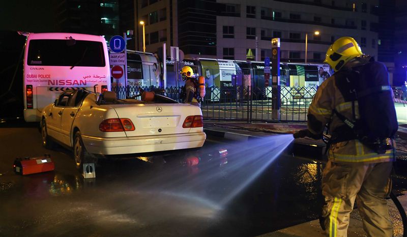 A mock drill was conducted in Dubai to check the alertness of the staff.