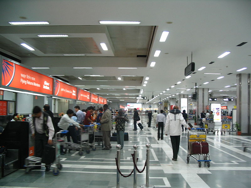 Departure terminal at Indira Gandhi International Airport, New Delhi