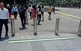 LED light strip installed at Buyong Road/ Orchard Road junction in Singapore. 