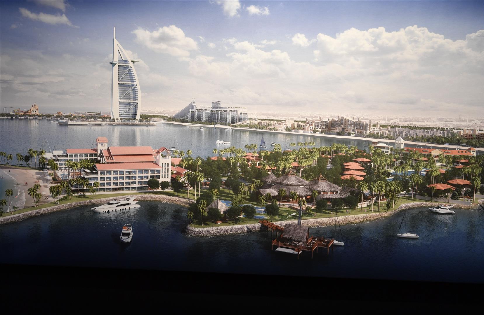 Marsa Al Arab will feature hotels, waterfront apartments, 140 villas, a marina, a water park and a theatre with capacity for 1,700 people