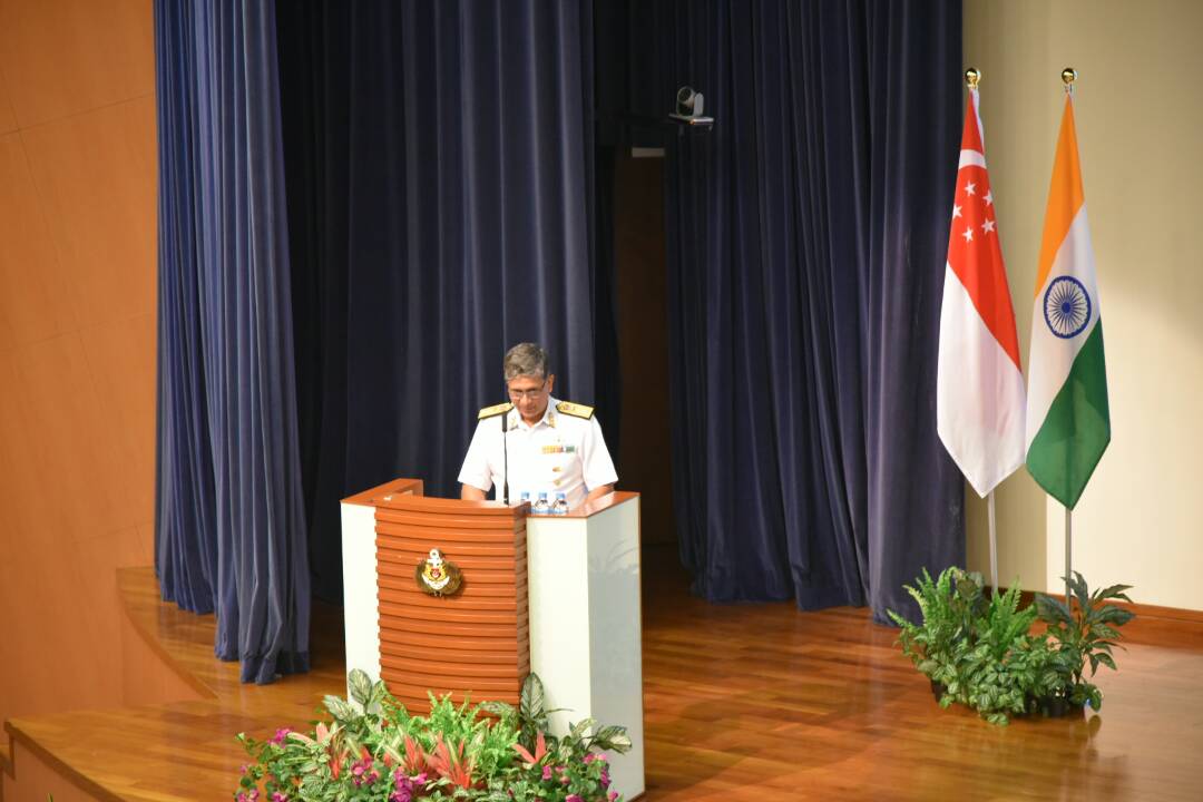 Singapore India Maritime Bilatral Exercise SIMBEX kick-starts with briefing by Flag Officer Commanding Eastern Fleet Rear Admiral B Dasgupta.