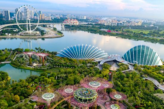 Marina Bay, Flower Dome and Singapore Flyer