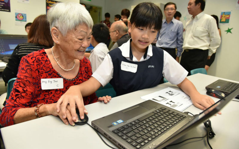 Making technology cool for seniors. Photo courtesy: IMDA