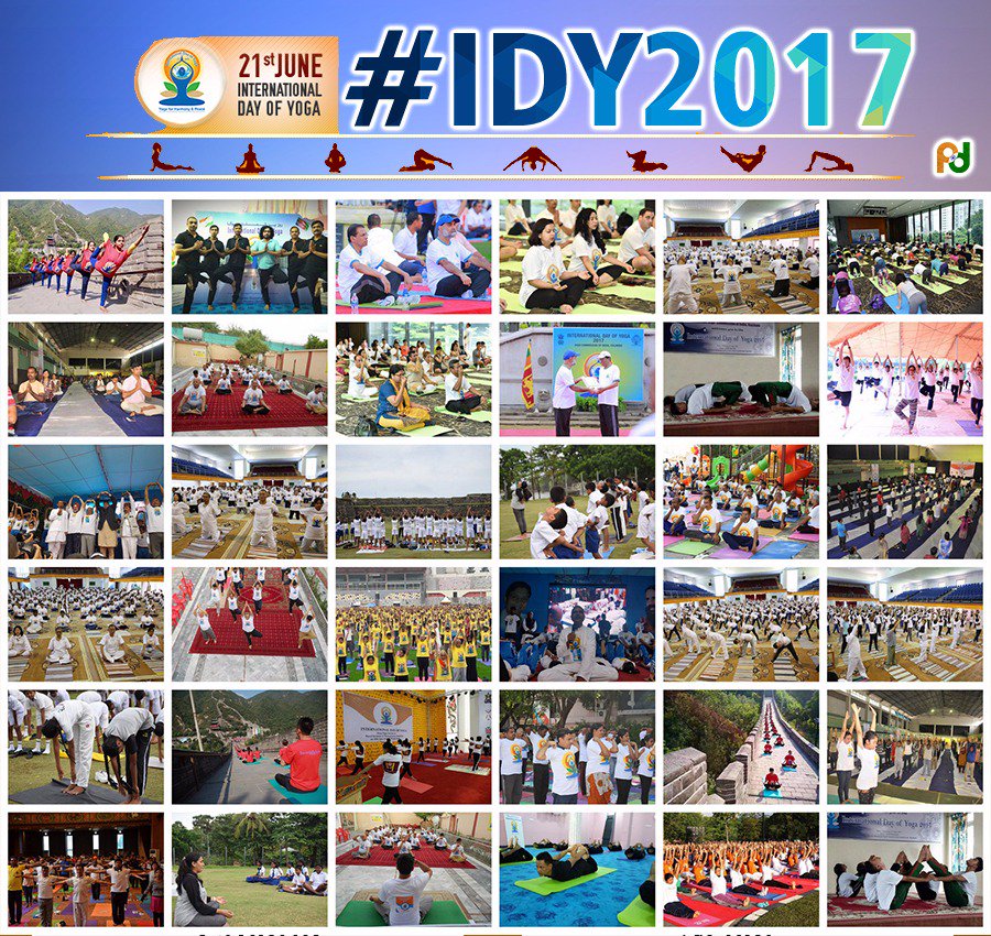 International Day of Yoga was observed at diplomatic missions across the world.