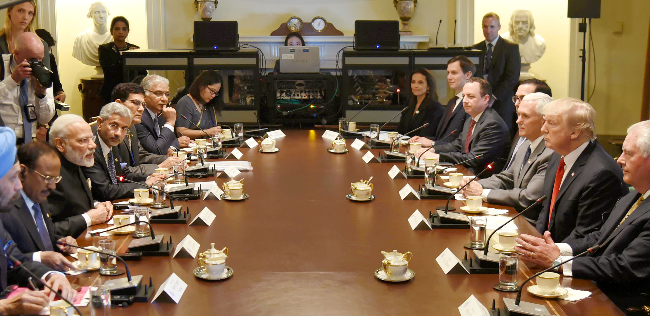 Delegations led by PM Narendra Modi and President Donald Trump meet at the White House(Source Prime Minister's Office)
