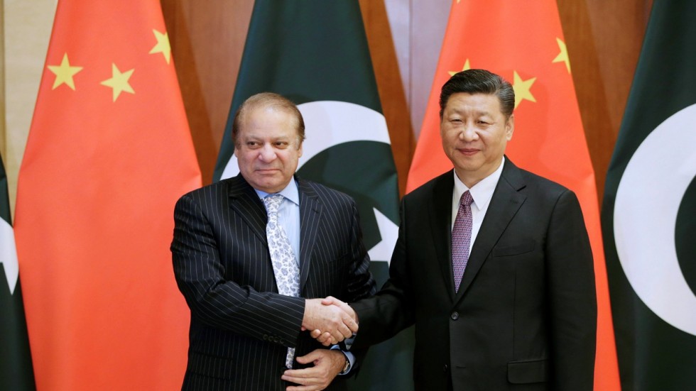 Pakistan PM Nawaz Sharif (left) with China Premier Xi Jinping.