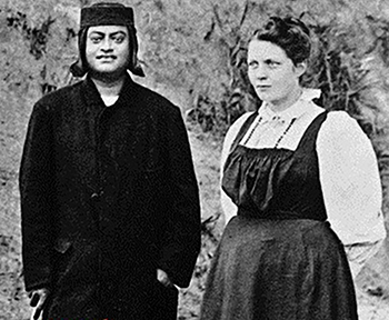 Swami Vivekananda (left) with Sister Nivedita.