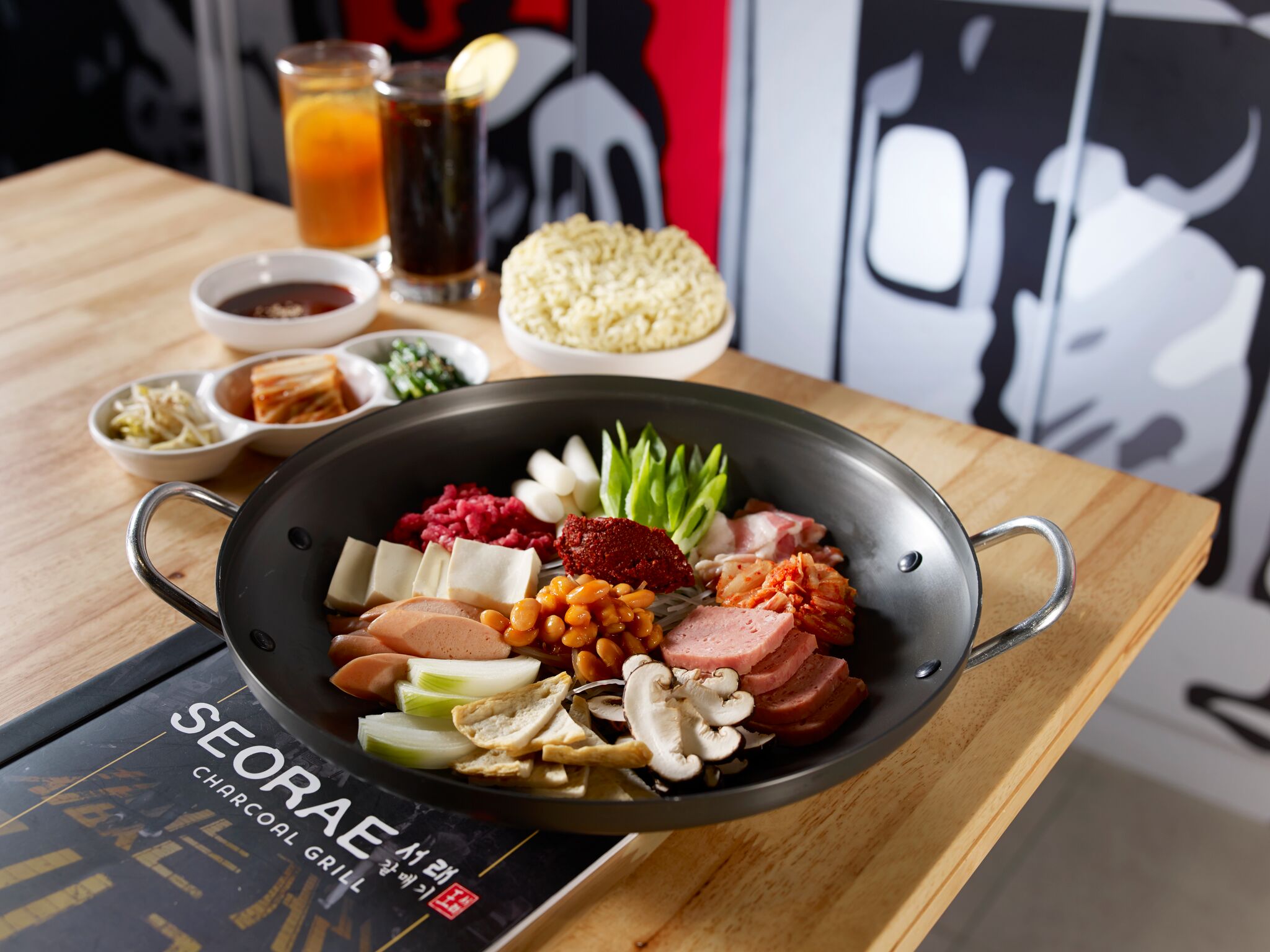 Budae Jjigae Lunch Set for two. Photo courtesy: SEORAE
