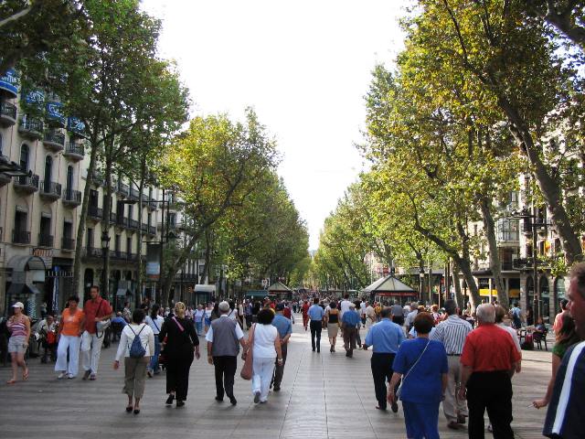 Barcelona's Las Ramblas is a popular tourist spot. Photo courtesy: Wikipedia