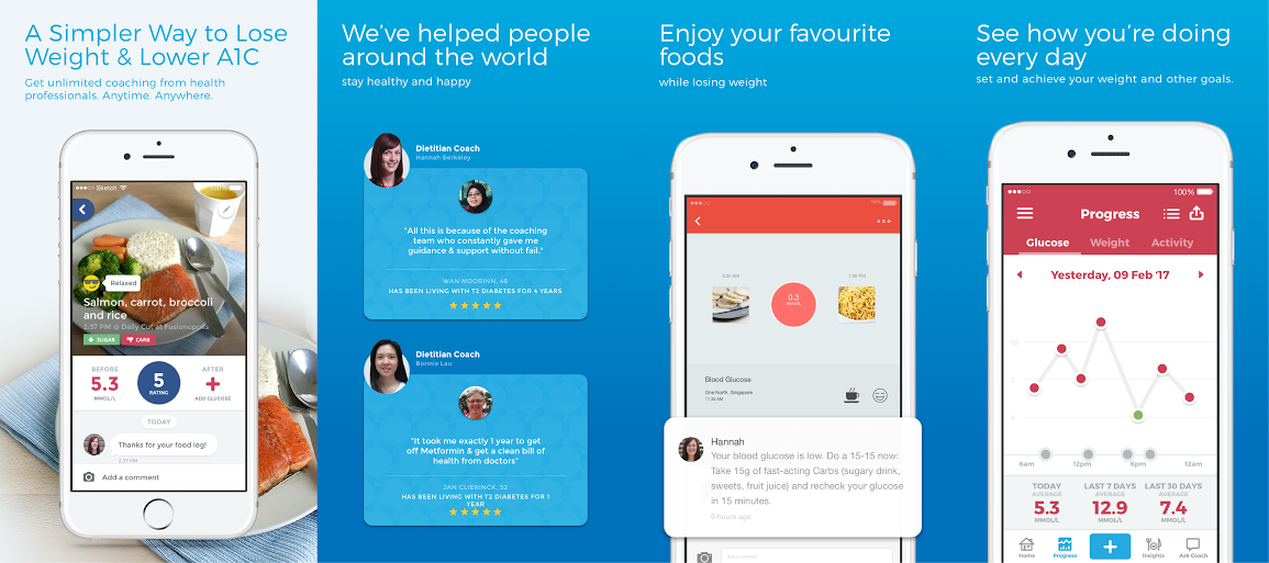 Screenshot of the app GlycoLeap. Photo courtesy: Holmusk