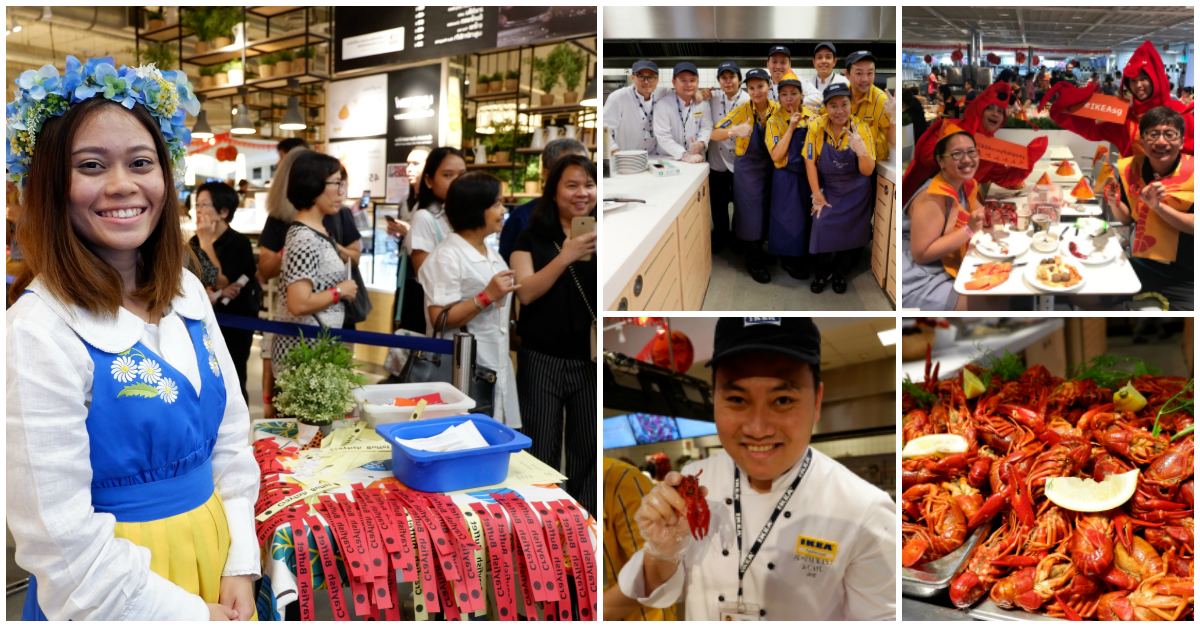 IKEA Southeast Asia employees during an all-you-can-eat crayfish feast. 