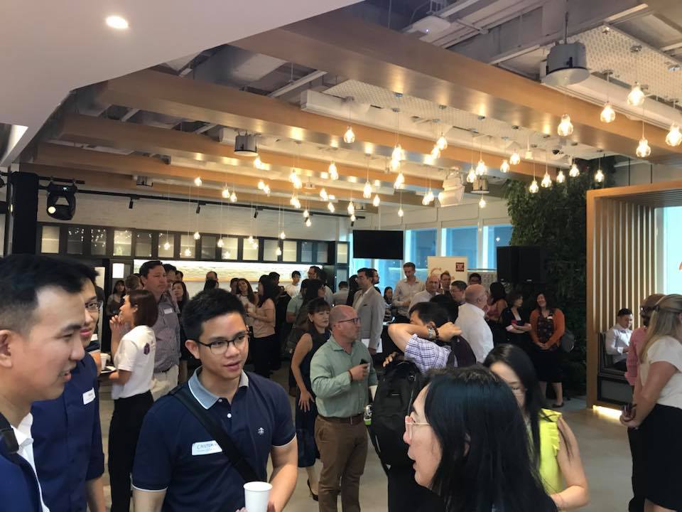 Delegates interacting with one another  during Singapore Fintech Festival. Photo courtesy: Facebook