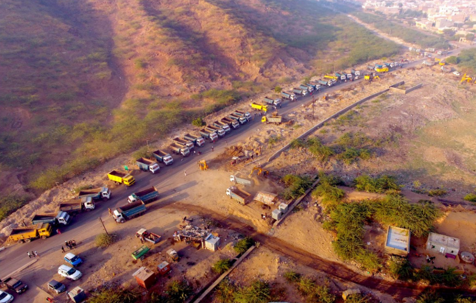 A view of the Kareli Nadi after removing 35k tons of garbage.