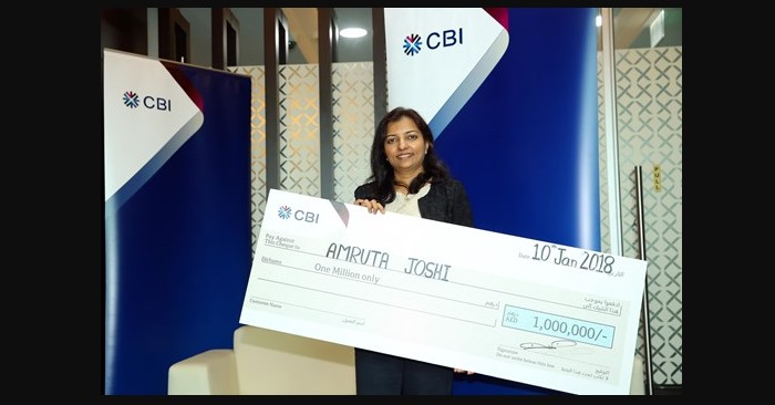 Amruta Joshi has won AED1 million in Commercial Bank International’s annual draw.