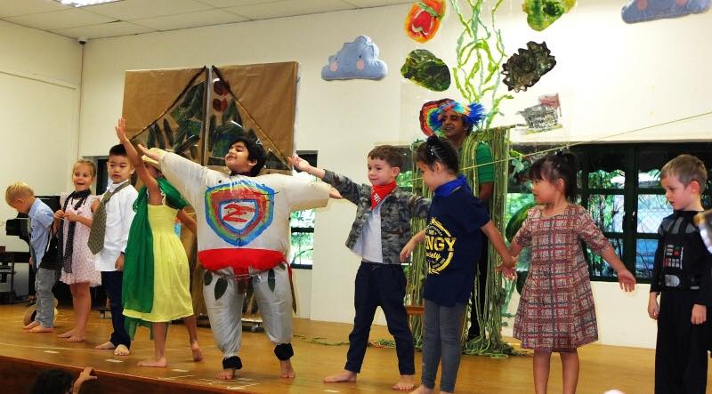 Saarth, his schoolmates and parents performed a stage adaptation of the book at the launch. 