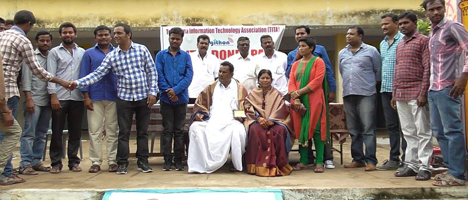 Annapareddy Appi Reddy (centre) is part of Digithon Digital Village initiated by the TITA. 