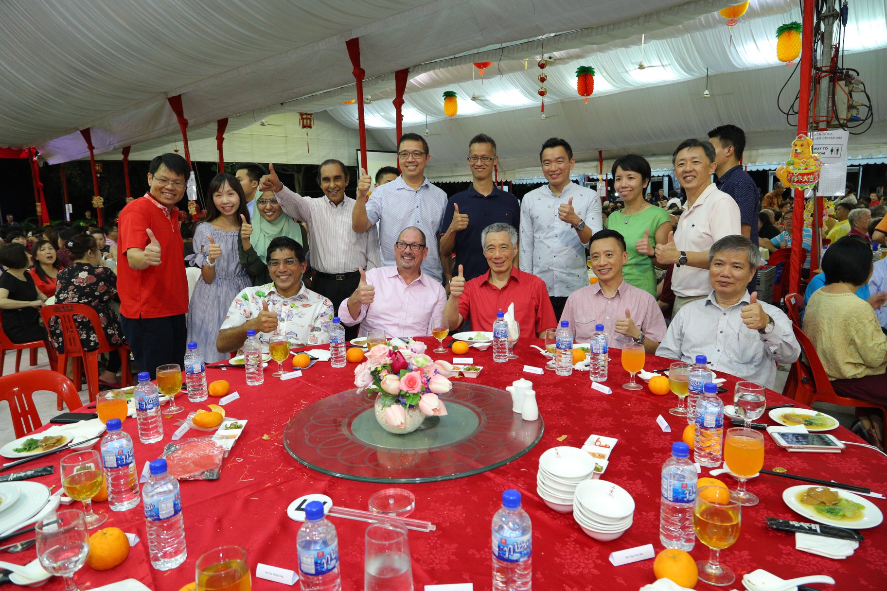 Prime Minister Lee Hsien Loong at the Teck Ghee Chinese New Year dinner. Photo courtesy: LHL FB page