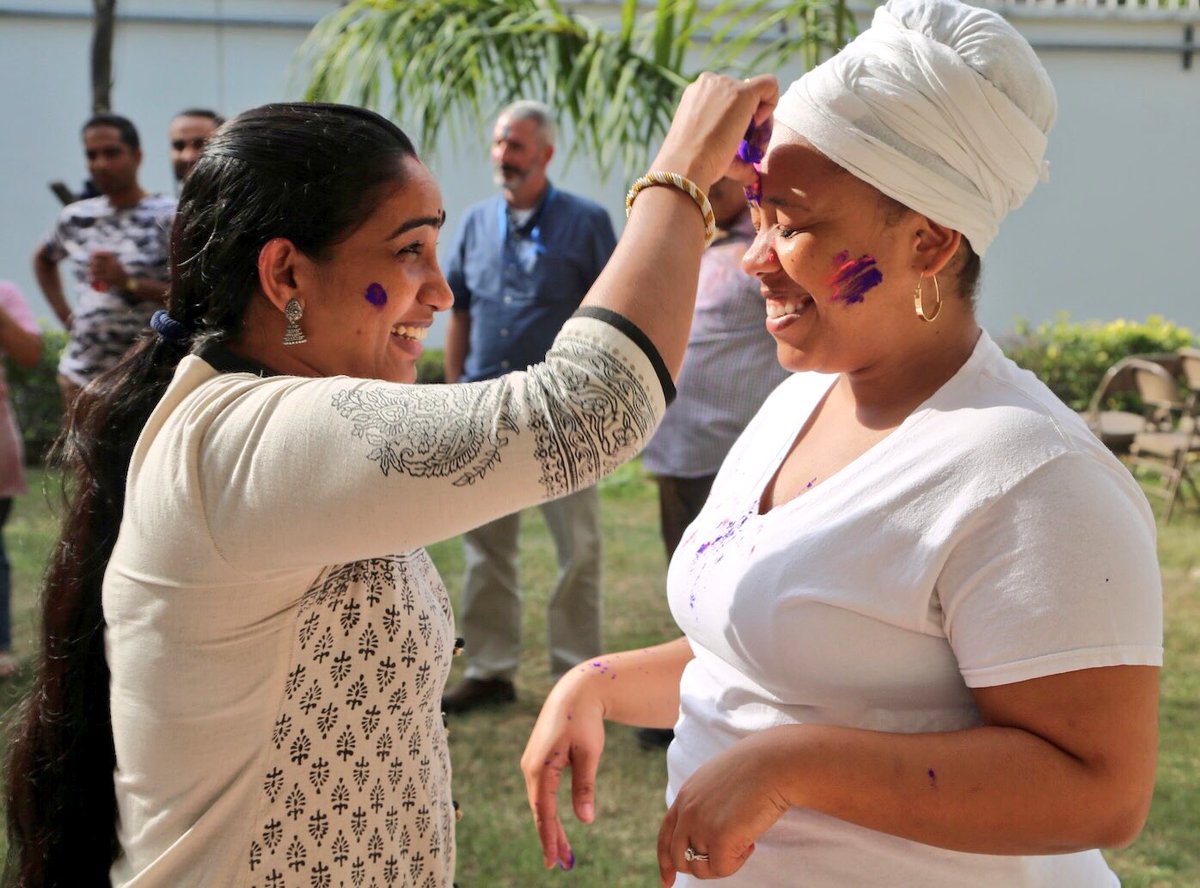 Holi celebrations at the US Embassy in New Delhi. Photo courtesy: MEA