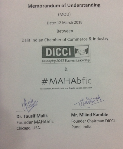 The MoU signed with DICCI and MAHAbfic.