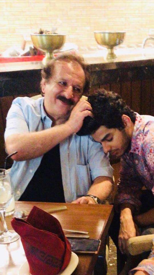 The director of the film Majid Majidi with Ishaan Khatter.
