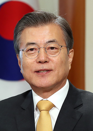 South Korean President Moon Jae-in. 