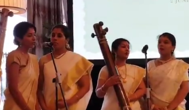 Beautiful rendition of 'Vaishnav Jan To Tene Kahiye', a favourite bhajan of Mahatma Gandhi being sung on the occasion of unveiling of plaque marking the site where Mahatma's ashes were immersed. 