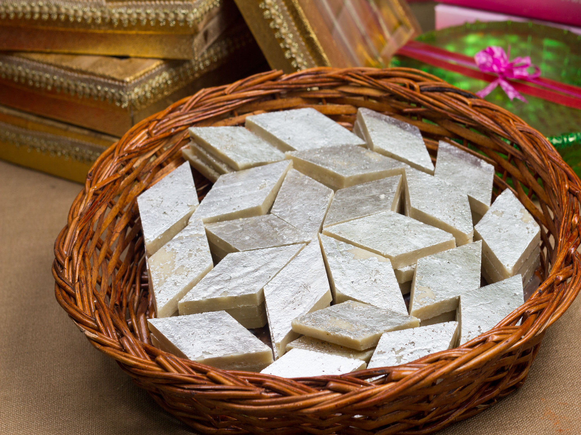 Cashew Burfi is one of the popular Indian sweets. Photo courtesy: Wikimedia 