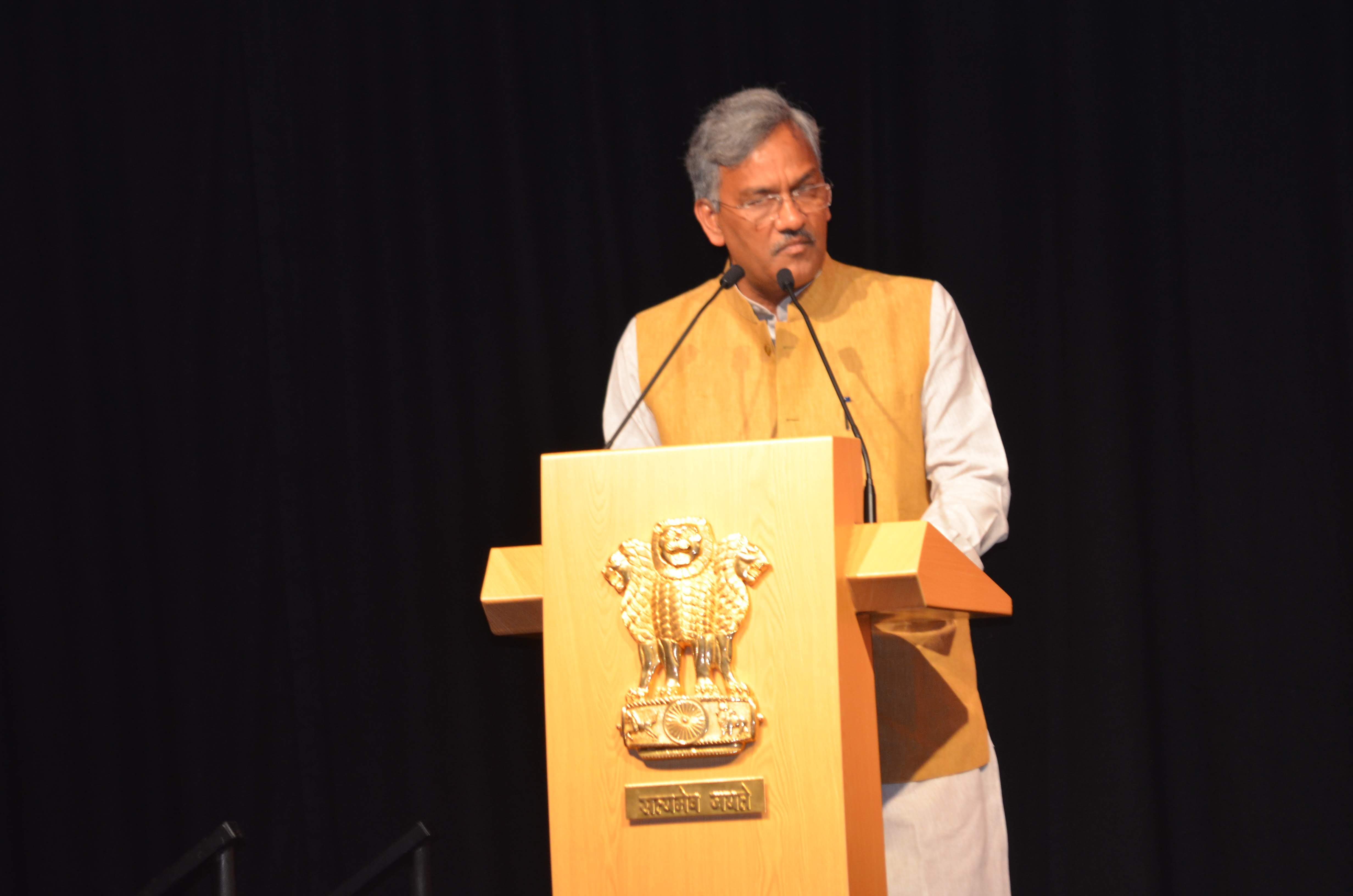 In his address at the Heliconia Main Ball Room in the Marina Bay Sands Convention Centre, the CM focused on Uttarakhand’s advantages