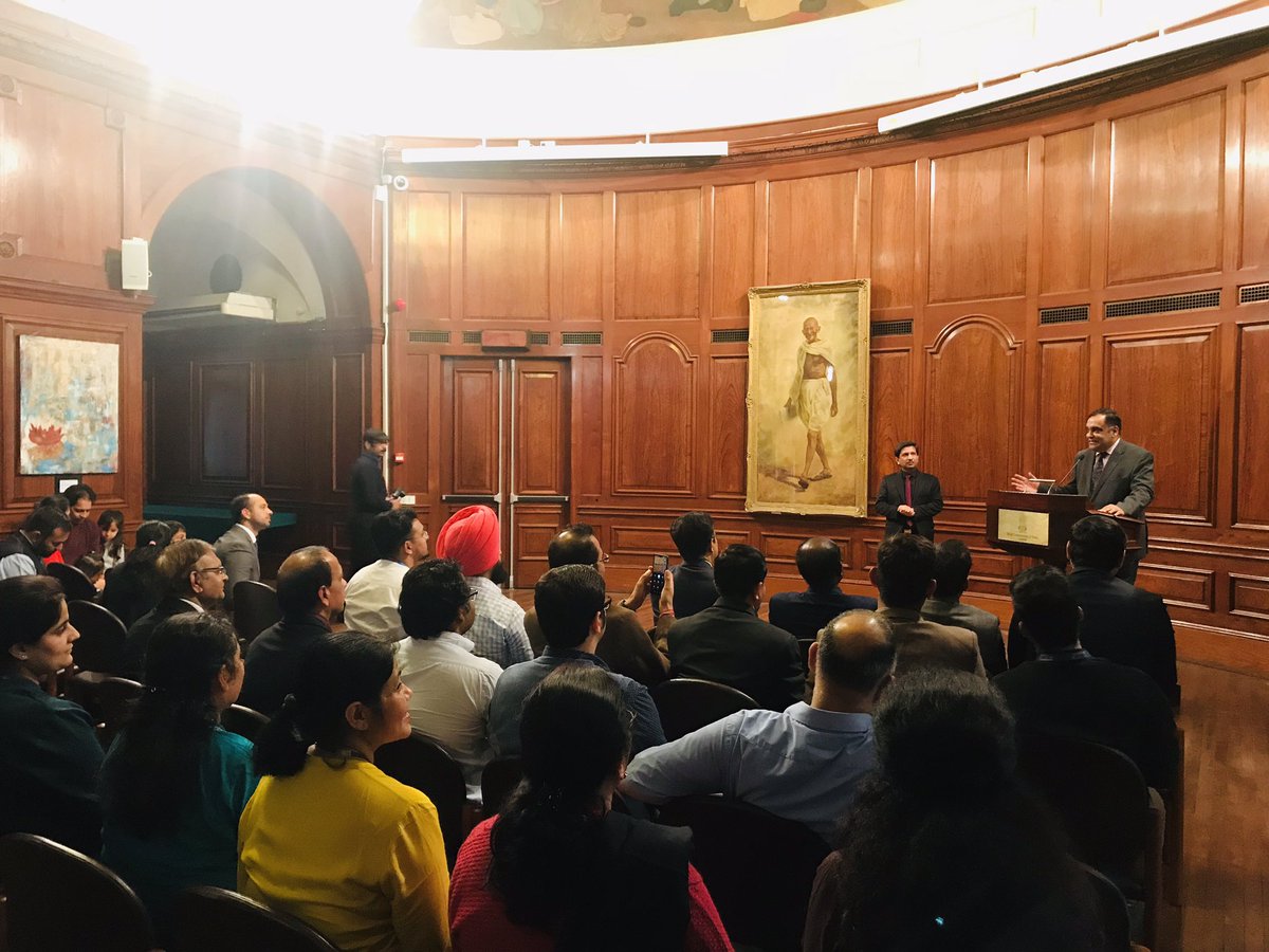 High Commission to UK Y K Sinha addressing recipients of passport printed under MEA's Passport Seva Programme. (Photo courtesy: High Commission of India, London