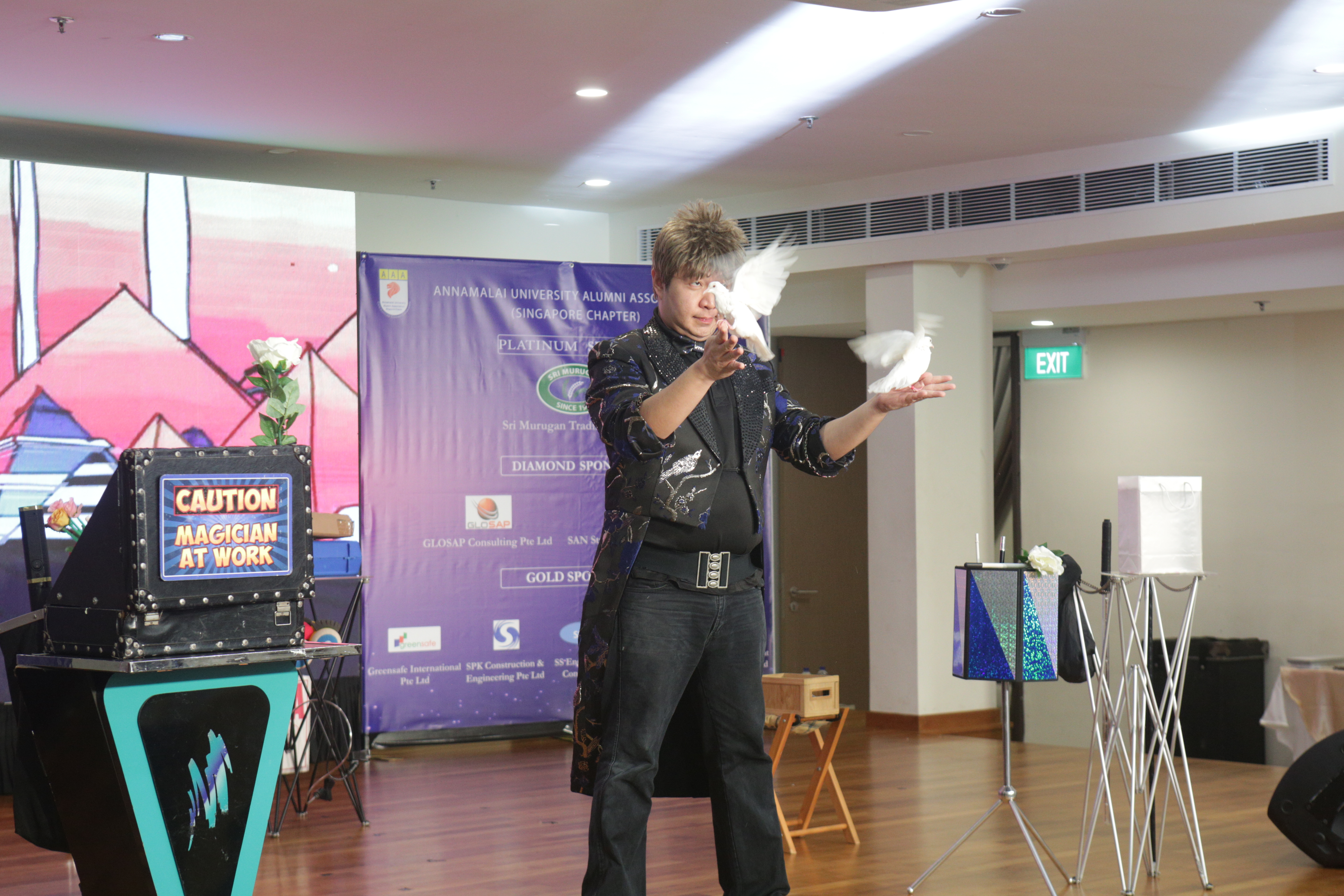 A magic show, arranged especially for children, got even the grown-ups mesmerised.
