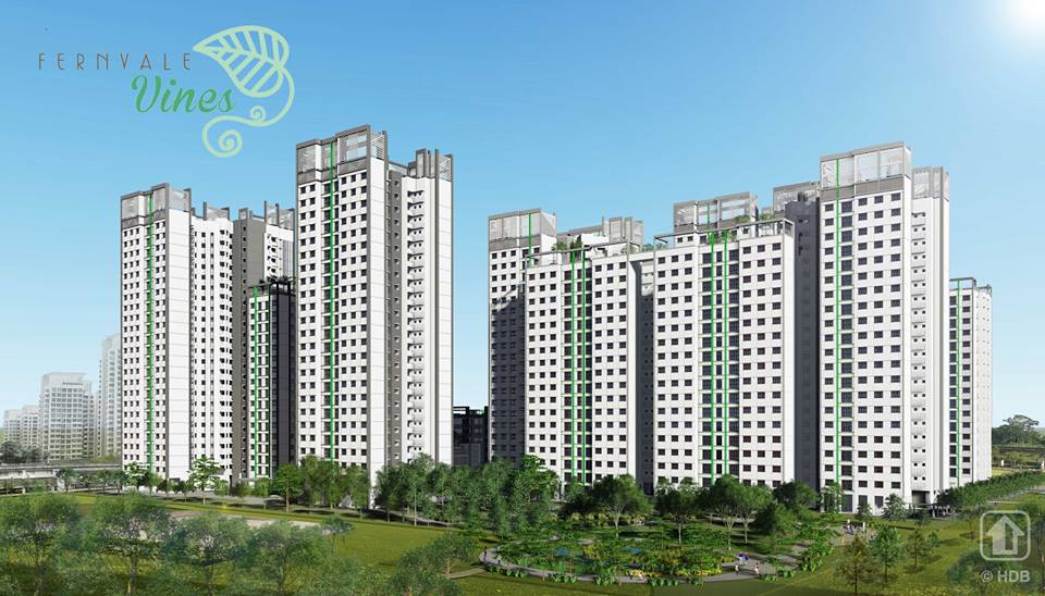 Fernvale Vines will be located along Fernvale Street and Fernvale Road, and will house 933 units of 2-room Flexi, 3-, 4-, 5-room, and 3Gen flats, located across 6 residential blocks ranging from 17 to 24 storeys in height. The name 'Fernvale Vines' symbolises the growth and vibrancy of Sengkang town. Photo courtesy: Facebook page of HDB