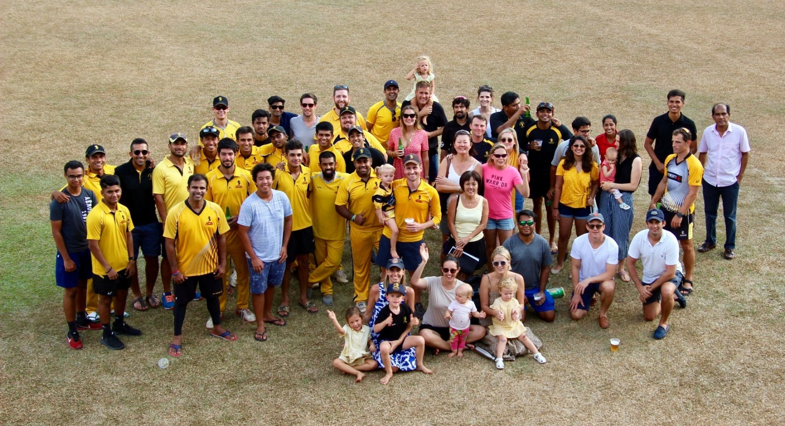 Family day out for the Singapore Cricket Club team at the SCA Premier League. Photo courtesy: Venkat Iyer