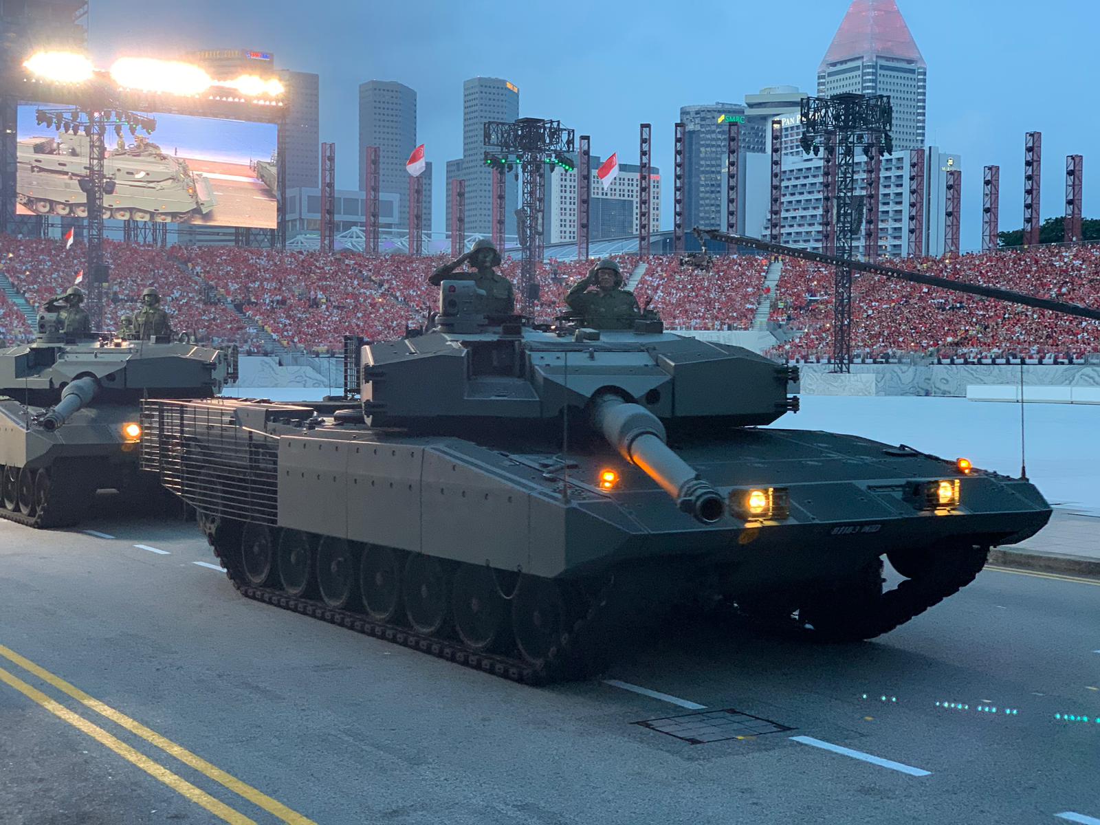 The Singapore artillery on display. Photo courtesy: Connected to India