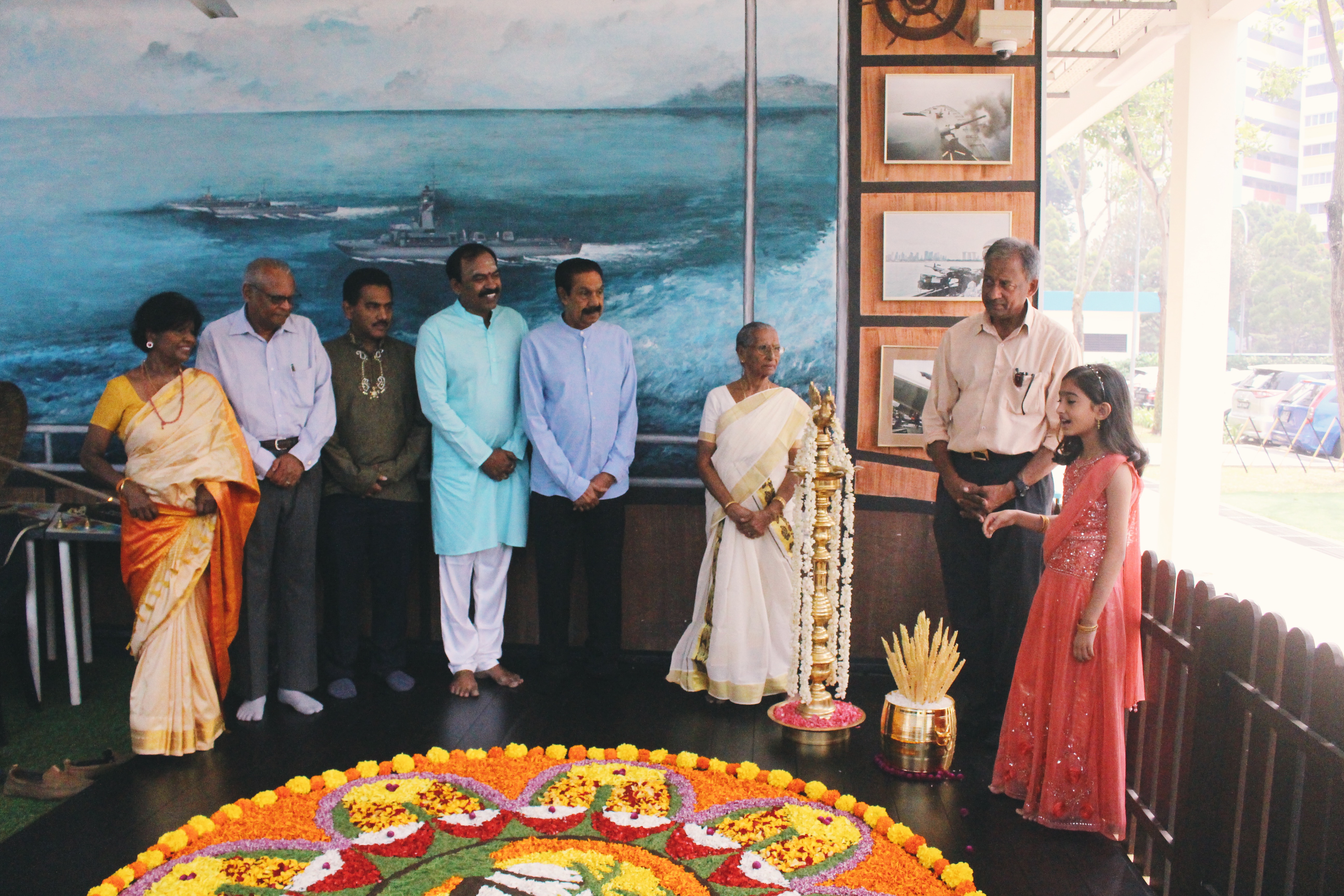 An invocation song before the lighting of the lamp to mark the opening of the Onam Village. Photo: Connected to India