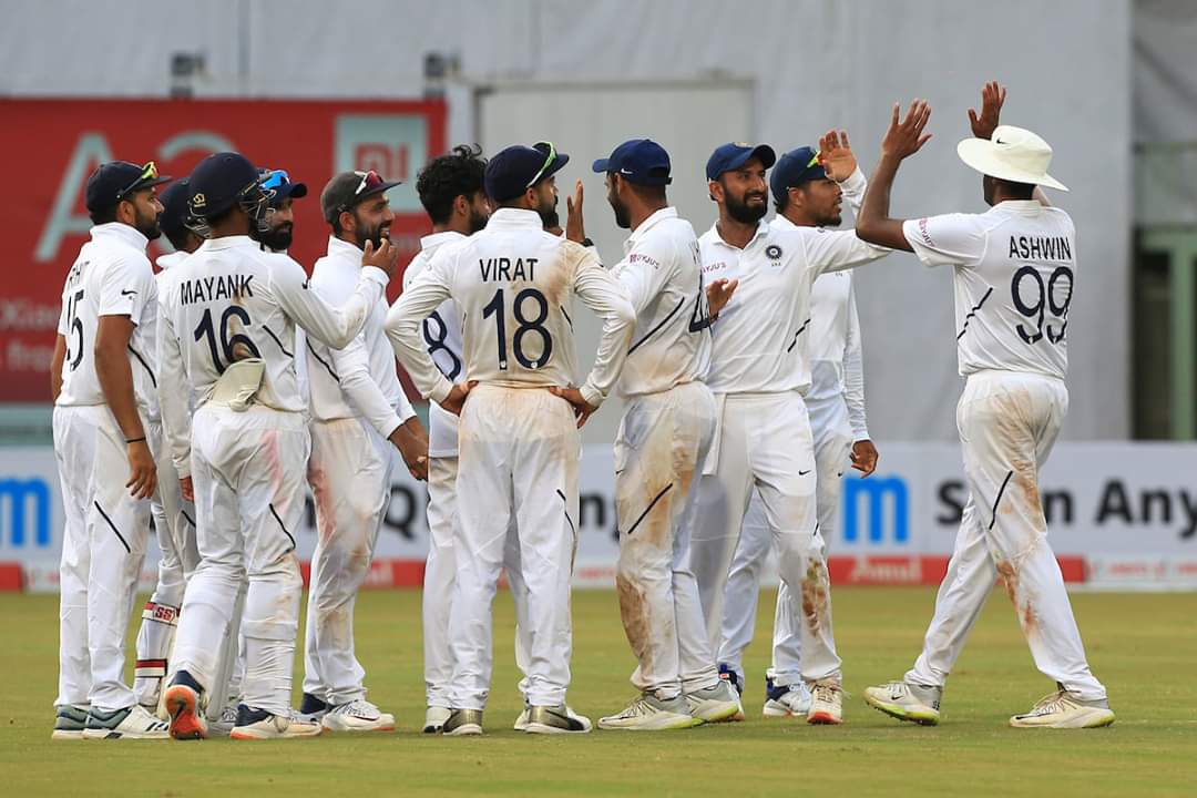 India beat South Africa by 203 runs in the first Test. Photo courtesy: Twitter/@imVkohli