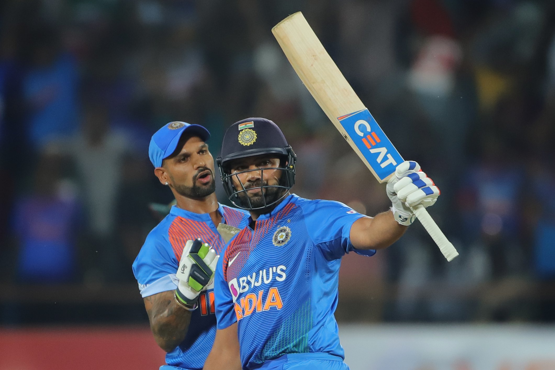 India beat Bangladesh by 8 wickets in the 2nd T20I in Rajkot. Photo courtesy: Twitter/@BCCI
