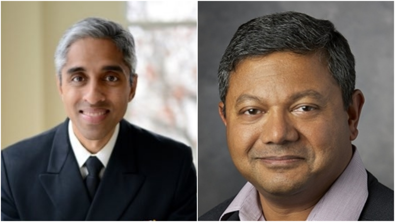Dr Vivek Murthy (left) and Professor Arun Majumdar (right). Photos courtesy: Twitter/@vivek_murthy and www.stanford.edu