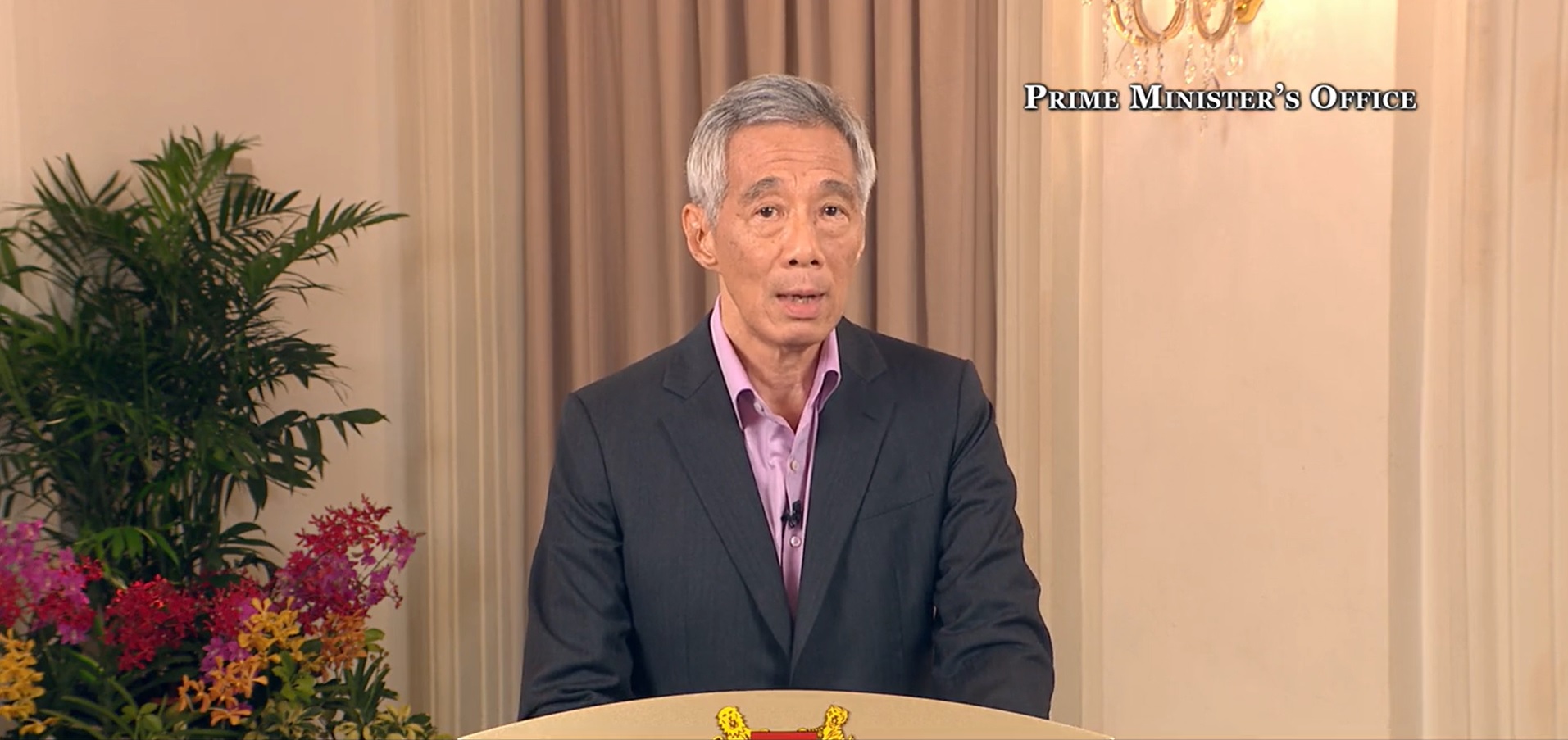 PM Lee addressing the nation on bringing the COVID-19 outbreak under control. Screenshot: Facebook/Lee Hsien Loong