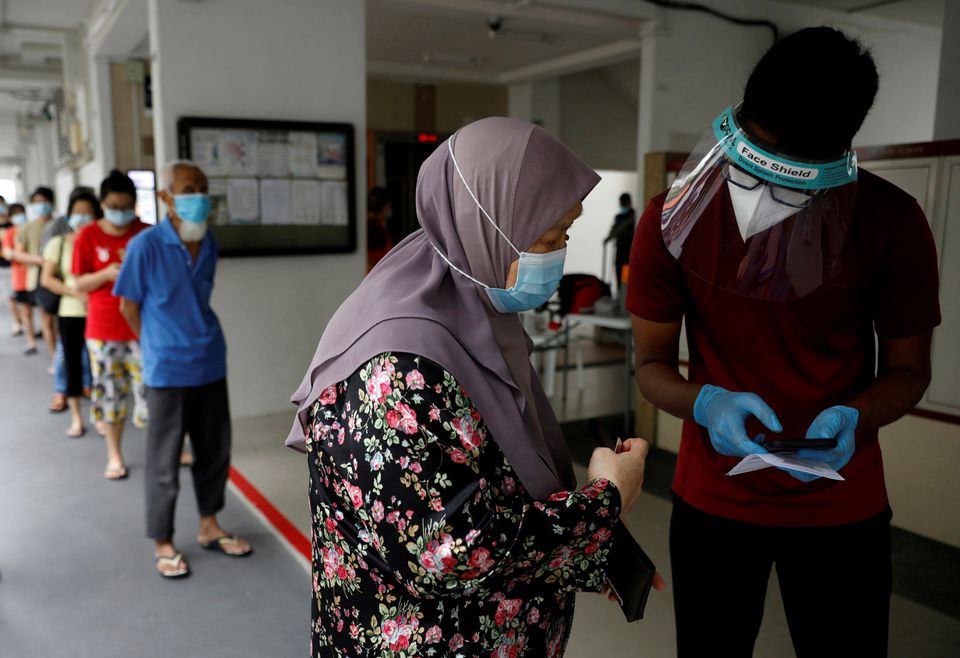 In total there are 4 new COVID cases in Singapore today, the lowest in nearly four months. Photo courtesy: Reuters