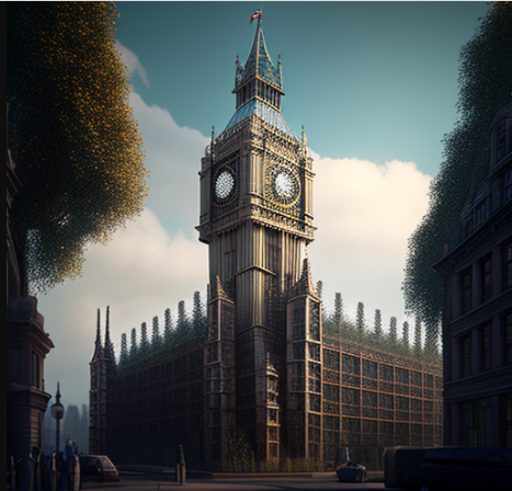 Big Ben, originally built in a Gothic Revival architectural style in 1859.