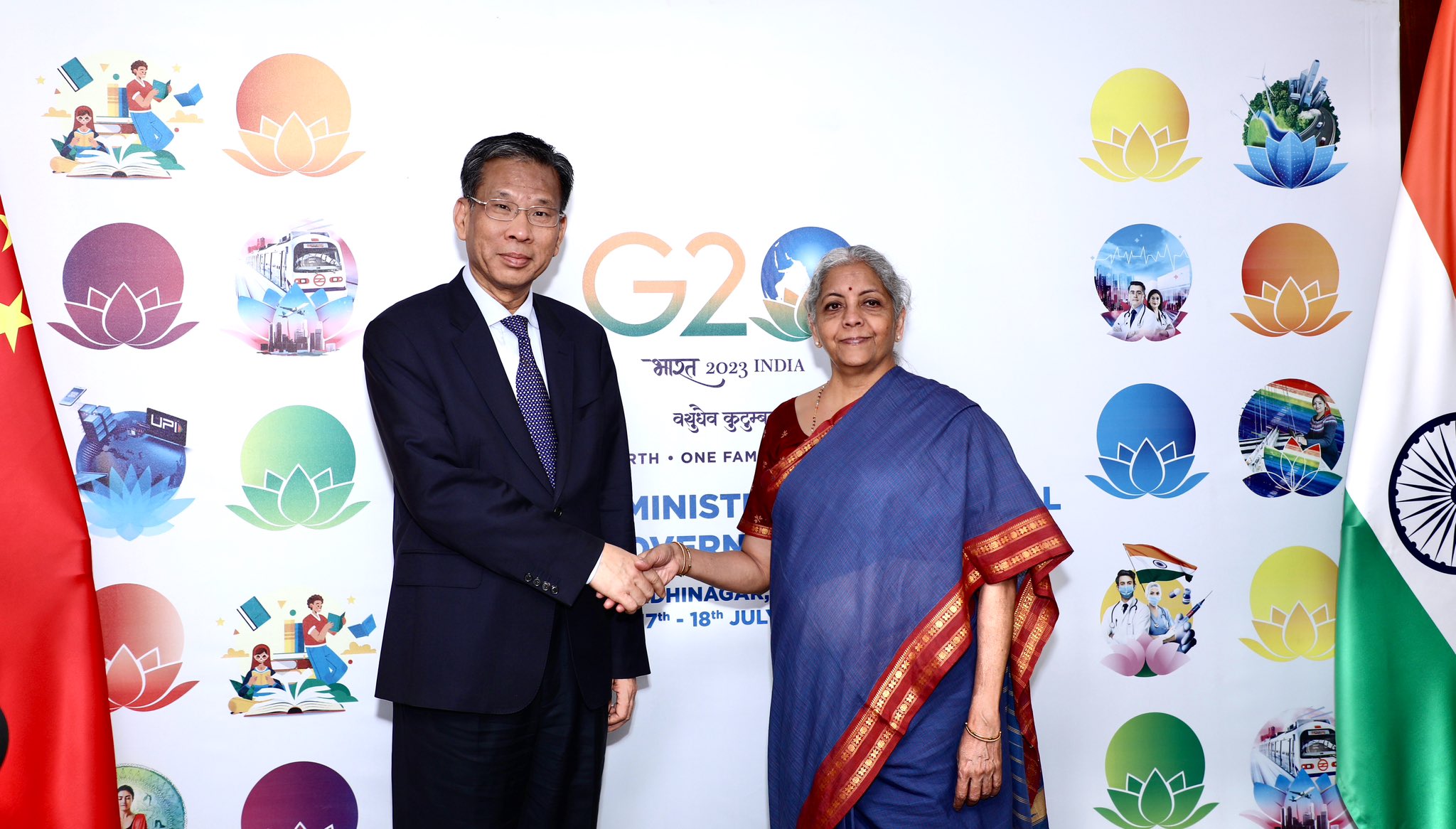 The two ministers discussed G20 Finance agenda items in context of the ongoing G20 meeting which marks the culmination of the work on many of the key deliverables from the G20 Finance Track in 2023.